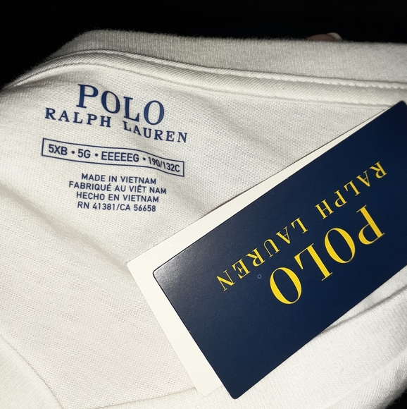 Polo Ralph Lauren White Vneck Tshirt - Picture 5 of 5